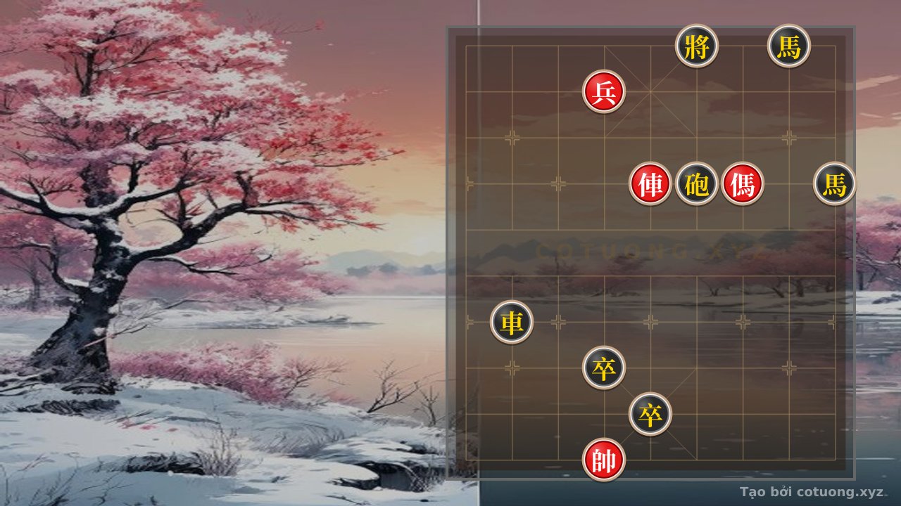 Thế cờ: Xiangqi: The Art of Sacrificial Tactics in the Double Horse Cross-Fork Formation — Cờ Tướng Online