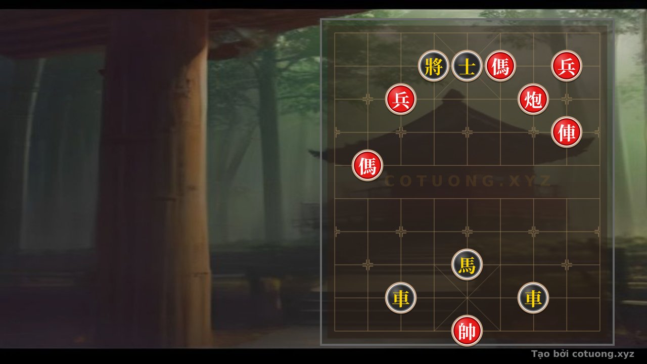Thế cờ: Song Horse Attacking the General: Red's Strategy to Defeat the Black Chariot in 5 Moves — Cờ Tướng Online