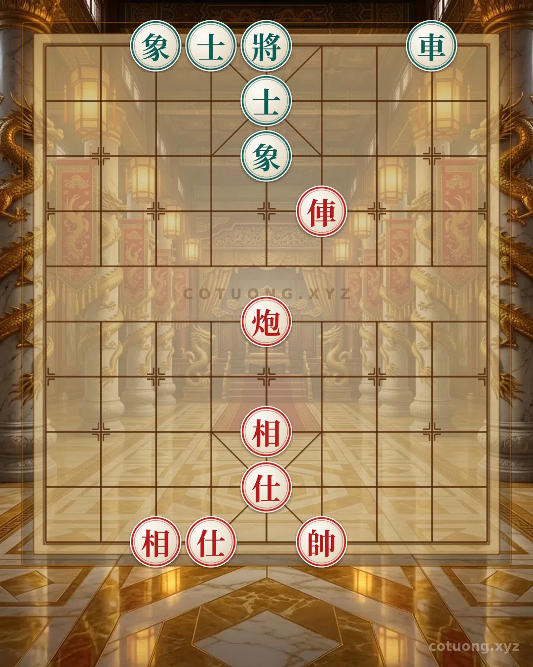 Thế cờ: The Xiangqi Symphony: The Mystical Battle Between Red and Black — Cờ Tướng Online