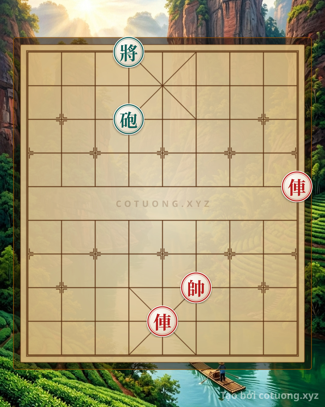 Challenge: Xiangqi: Defensive Tactics Against Two Red Chariots and a General - Can you solve it?