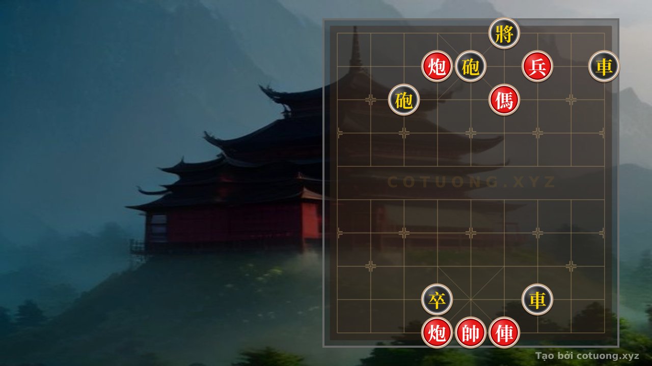 Thế cờ: Red Cannon at 6th File, 9th Rank: 