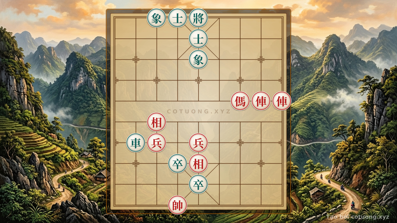 Thế cờ: Xiangqi Position 'Double Black Rooks on the 6th File' - Is It a Killer Trap or a Sweet Counterattack Opportunity? — Cờ Tướng Online
