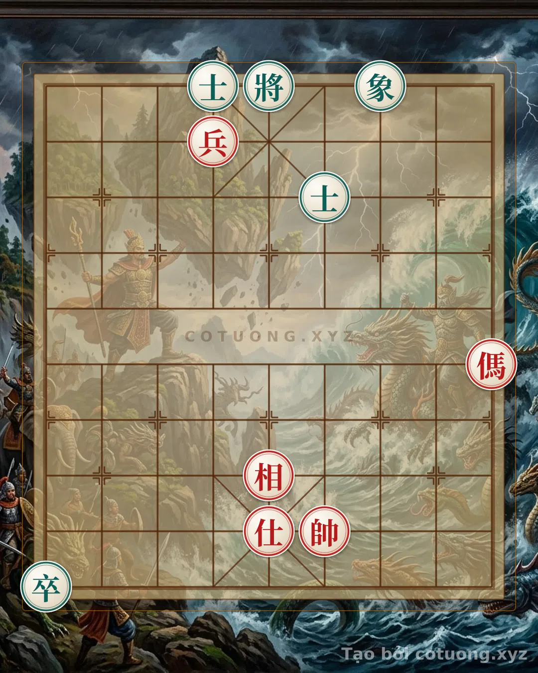 Challenge: Red's Bishop-Knight Combination in the Double Horse Legs Formation: Winning Strategy with 8/10 - Can you solve it?