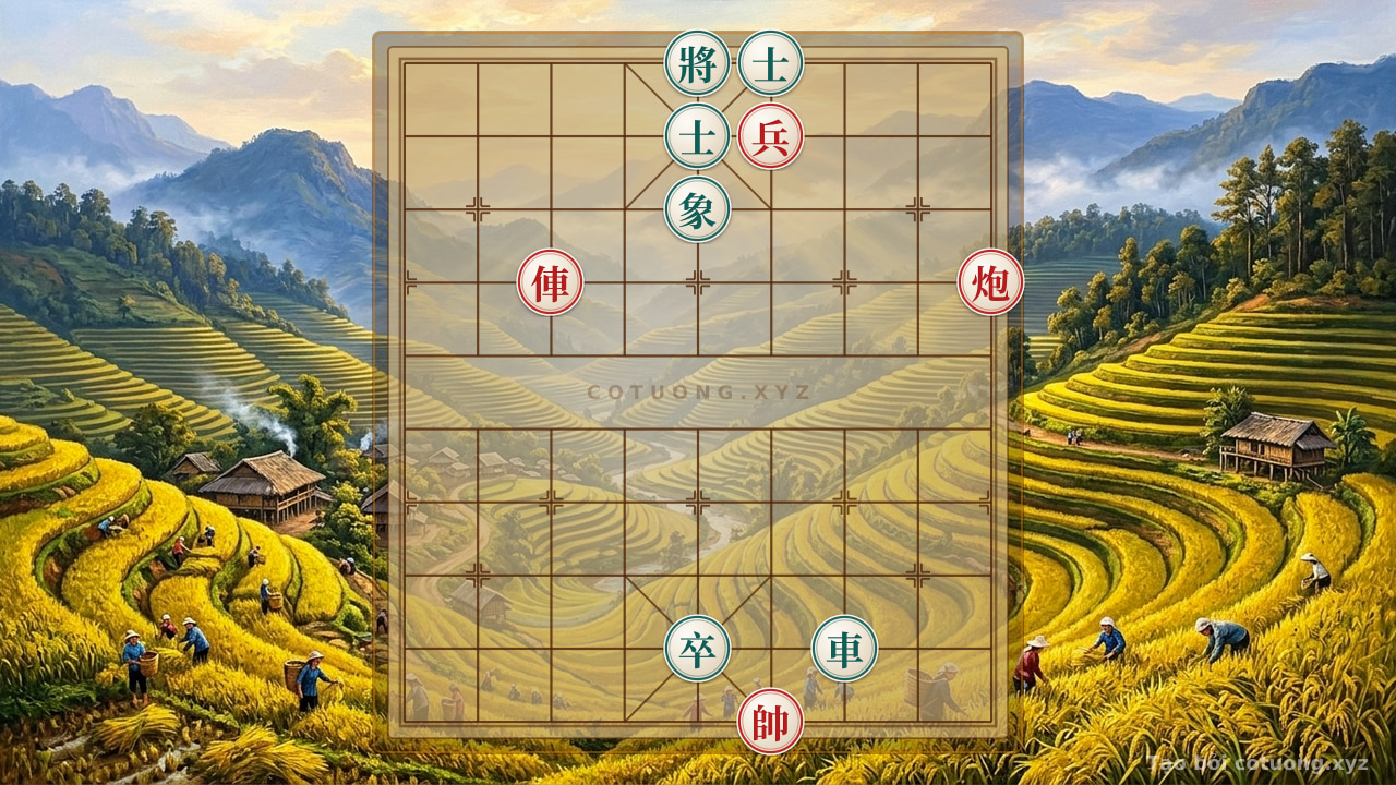 Thế cờ: Xiangqi: Red Strategy Wins - Chariot Directly Attacks Black General — Cờ Tướng Online