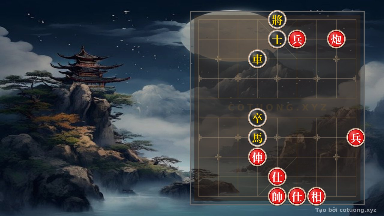 Thế cờ: Xiangqi Trick: Red Rook Cannon vs. Black Horse Pin in Endgame #80d5 — Cờ Tướng Online