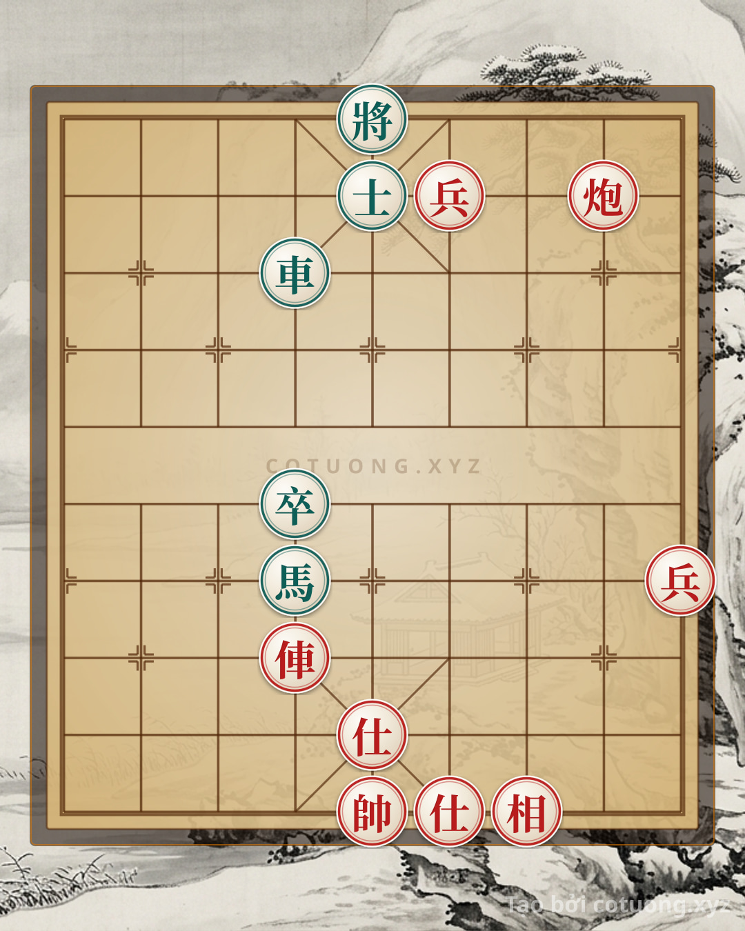 Challenge: Xiangqi Trick: Red Rook Cannon vs. Black Horse Pin in Endgame #80d5 - Can you solve it?