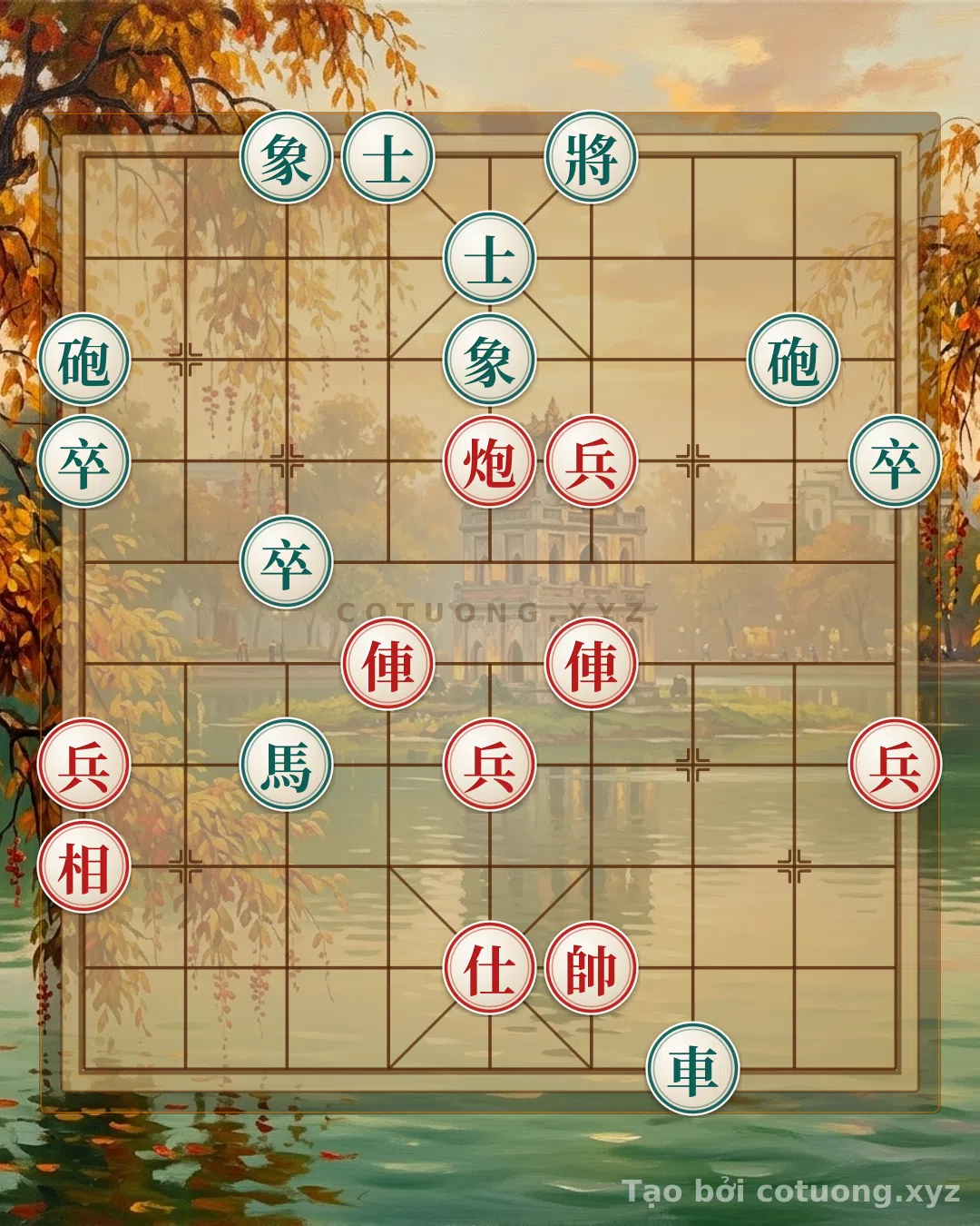 Thế cờ: Hidden Xiangqi: When Two Red Chariots Threaten Before the Black Wall - Decoding the Life-and-Death Battle #CBC9 — Cờ Tướng Online