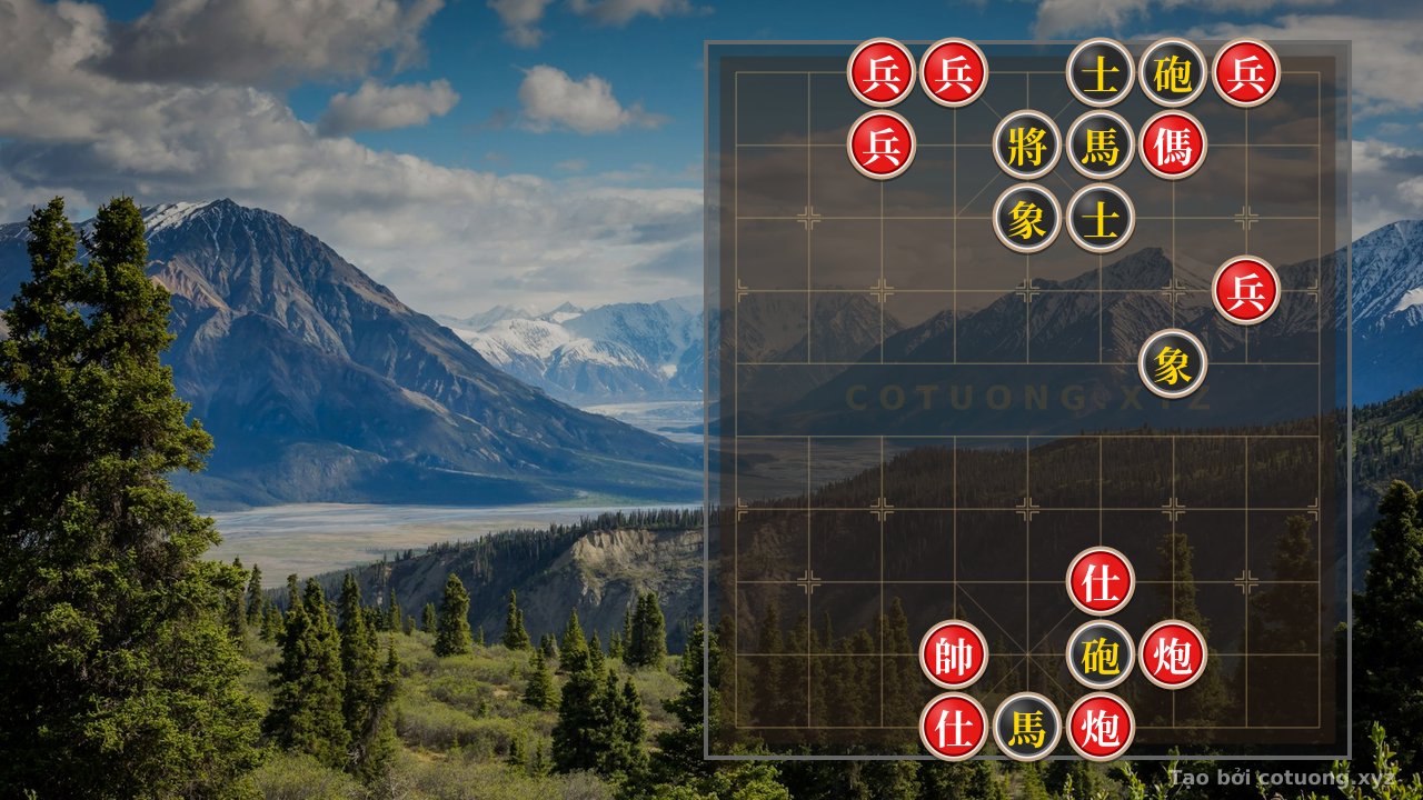 Thế cờ: Mastering Endgame Tactics: 2 Red Cannons + Horse + 5 Red Pawns vs. 2 Black Cannons + 2 Horses - Can You Find the Decisive Move? — Cờ Tướng Online