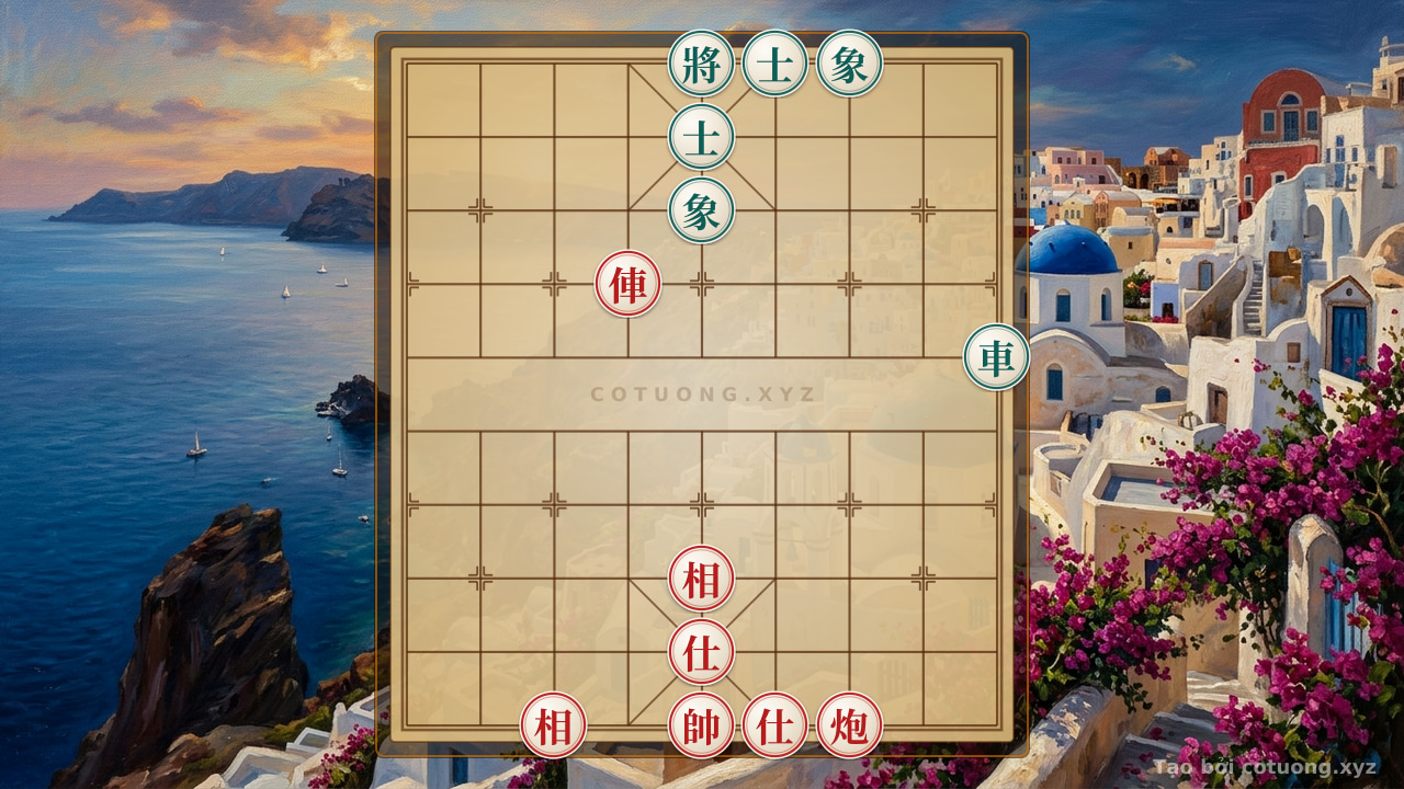 Thế cờ: Xiangqi Board *God General* – Red Attacks, Black Waits: *Empty Cannon* and *Chariot Rush* Clash in a Fierce Battle — Cờ Tướng Online