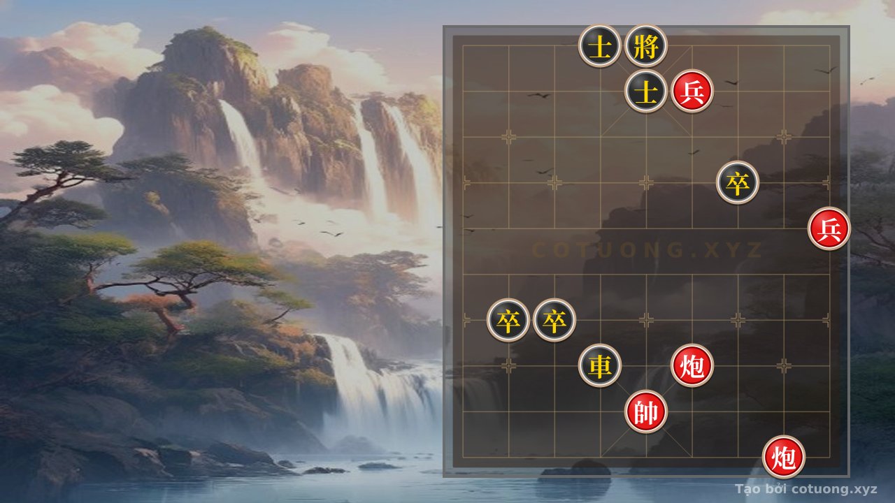 Thế cờ: The Hidden Endgame: When Two Red Cannons Clash with the Black Chariot and Three Fierce Pawns — Cờ Tướng Online