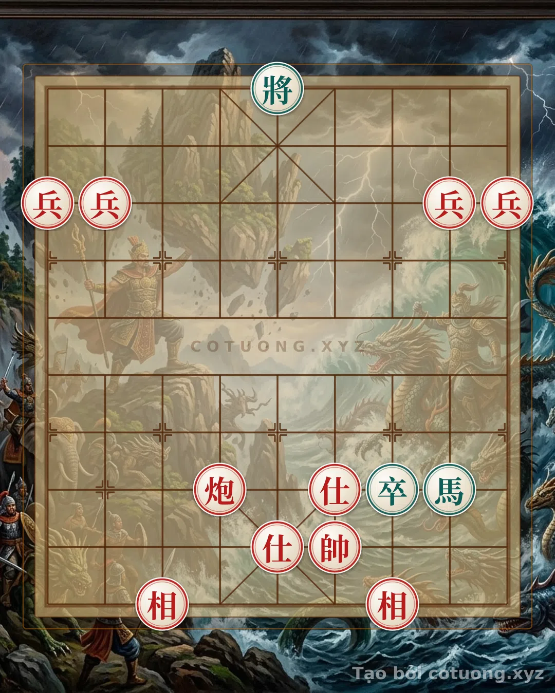 Thế cờ: The Red Player's 'Strike' Strategy: How to 'Break' the Black Formation in 10 Moves? — Cờ Tướng Online