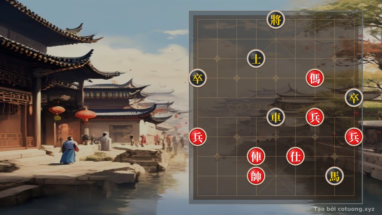 Thế cờ: The Secret of Crushing the Dangerous Xiangqi Formation: Red's Rook-Horse-3-Pawns vs. Black's Rook-Horse-2-Pawns - When Killing Moves Become Art — Cờ Tướng Online