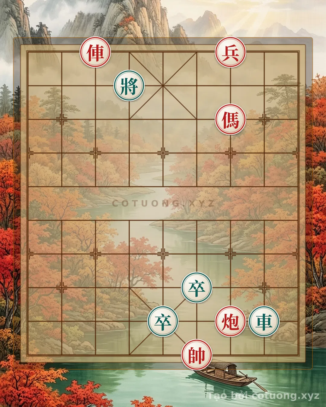 Thế cờ: Zhuge Liang's Chess: Red's Opening Gambit, Black's Sleeping Trap – First Move Decides Victory or Death — Cờ Tướng Online
