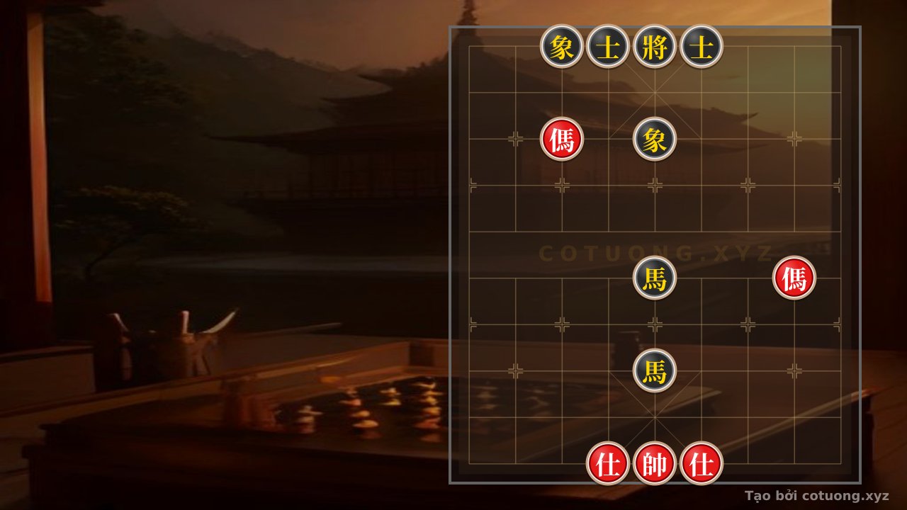 Thế cờ: Red General: Two Red Horses Charge Straight, Black is Surrounded - Extremely Tactical — Cờ Tướng Online