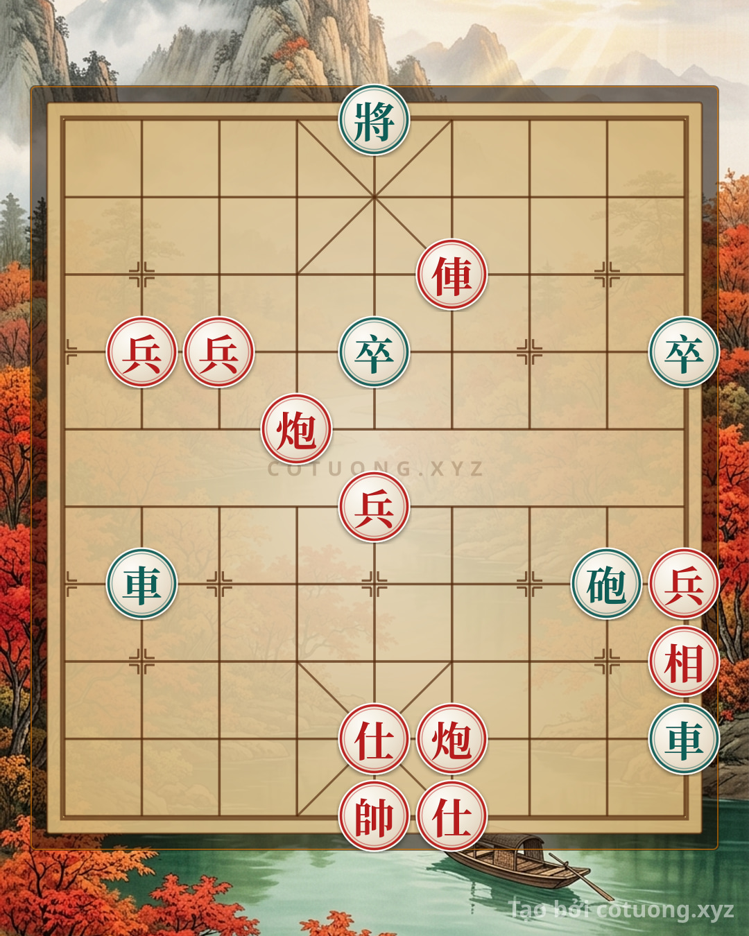 Challenge: Xiangqi: Battle of the Celestial Firefield - The Red Chariot vs. Black Cannon - Can you solve it?