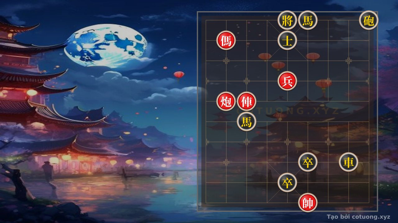 Thế cờ: Red General: Breakthrough Tactics with Chariot and Cannon in the Double Horse Formation — Cờ Tướng Online