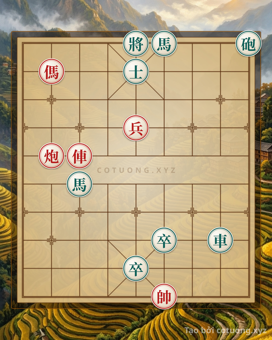Challenge: Red General: Breakthrough Tactics with Chariot and Cannon in the Double Horse Formation - Can you solve it?