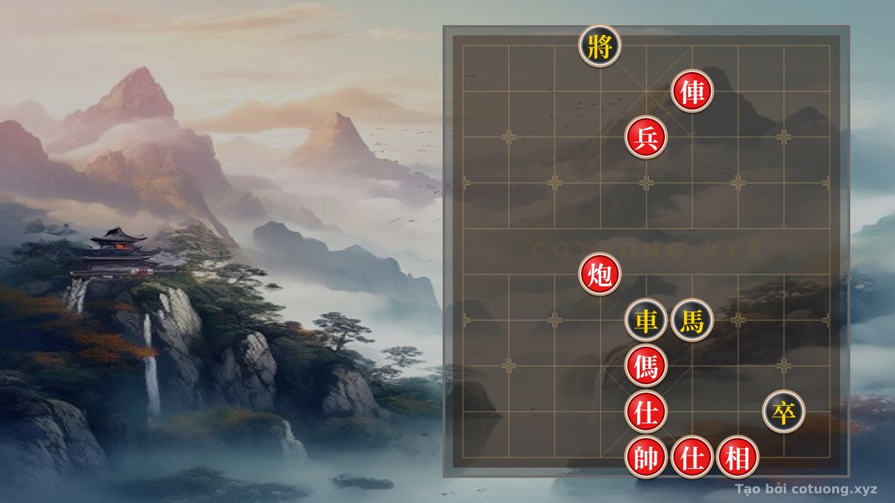 Thế cờ: Hidden Tactics: Rook Cannon Horse Pawn Checkmate the Rook Horse Pawn in One Move - Dare to Try? — Cờ Tướng Online