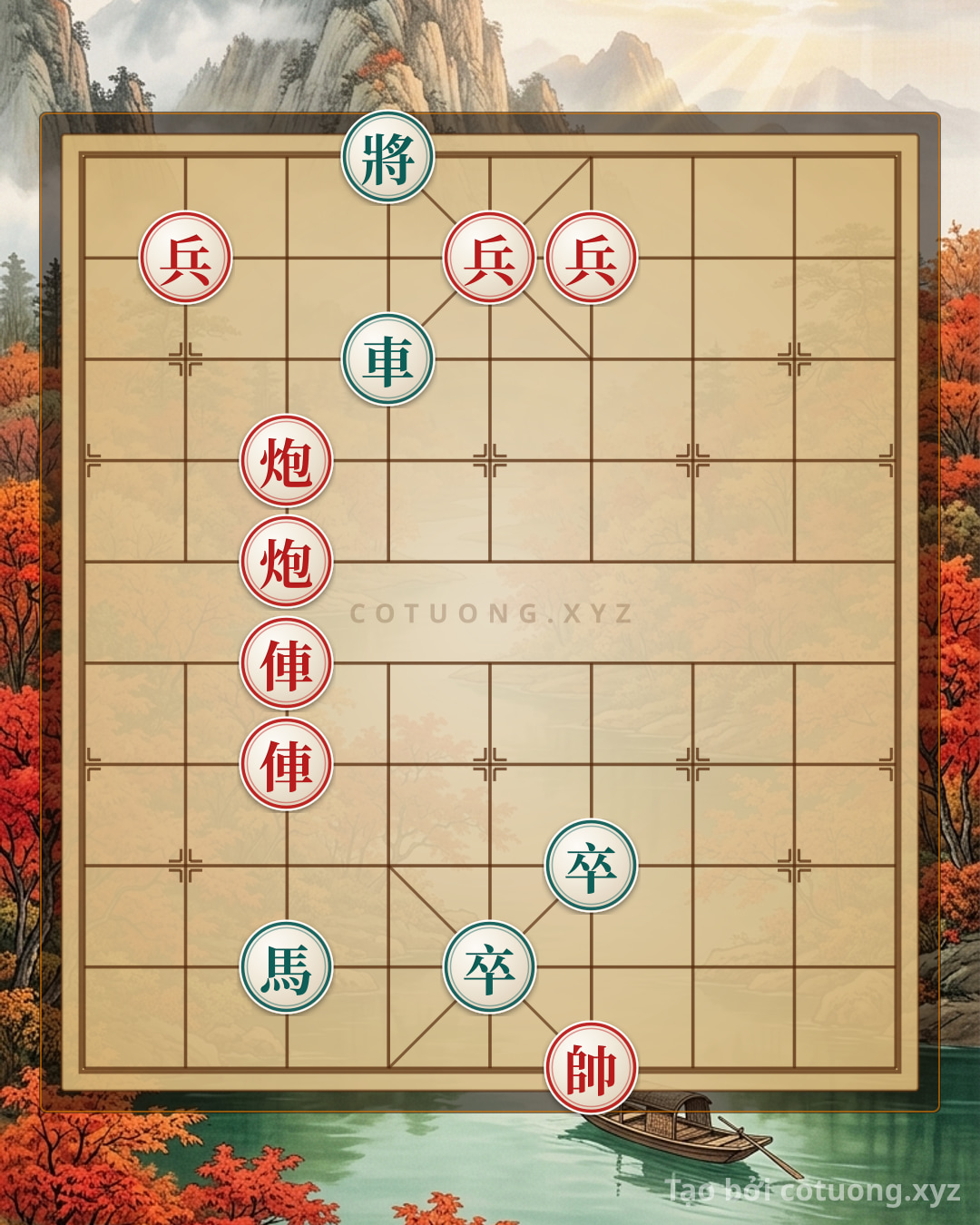 Challenge: Song xa pháo giáp công đoạt tướng - Can you solve it?