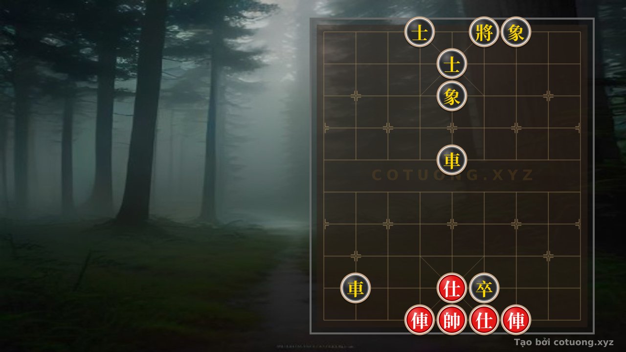 Thế cờ: Xiangqi: Red Attacks 'Xich Bich' Formation - Black Rook 2 Retreats, Red Rook 6 Advances — Cờ Tướng Online