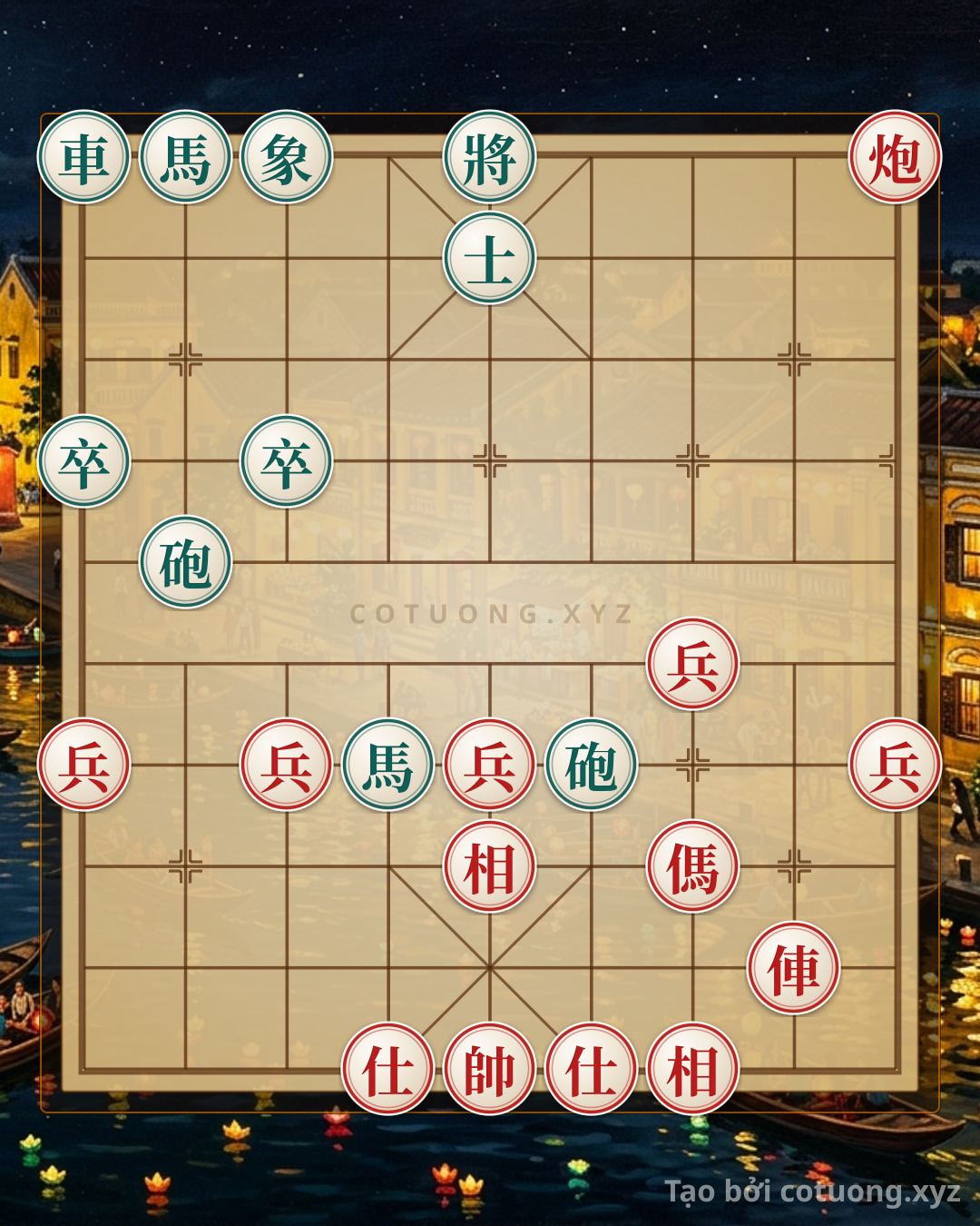 Challenge: Xiangqi: Red's Opening Strategy - Shatter the Black Formation in One Move - Can you solve it?