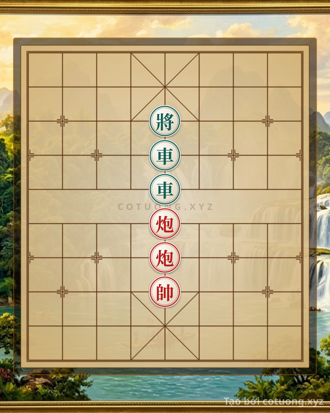 Thế cờ: Xiangqi Position: Red Attacks, Black Defends - Playing with Rooks and Cannons — Cờ Tướng Online