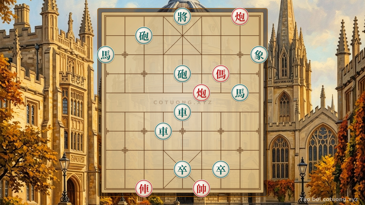 Thế cờ: Xiangqi: The Red Strategy Breaking the Double Black Horses - Learning from the Extremely Difficult Position — Cờ Tướng Online