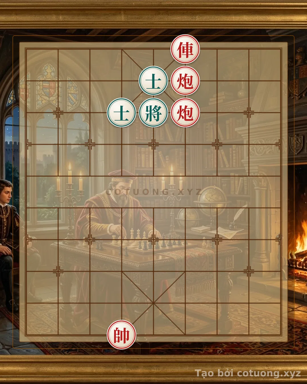Thế cờ: Red Cannon on File 4, Rank 9: 