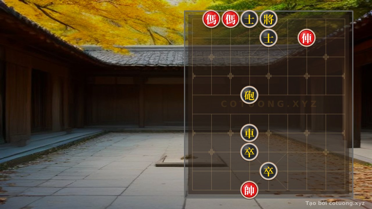 Thế cờ: Efficient Defense: Countering Red's Horse on 8th File, 10th Rank in the General's Gambit — Cờ Tướng Online