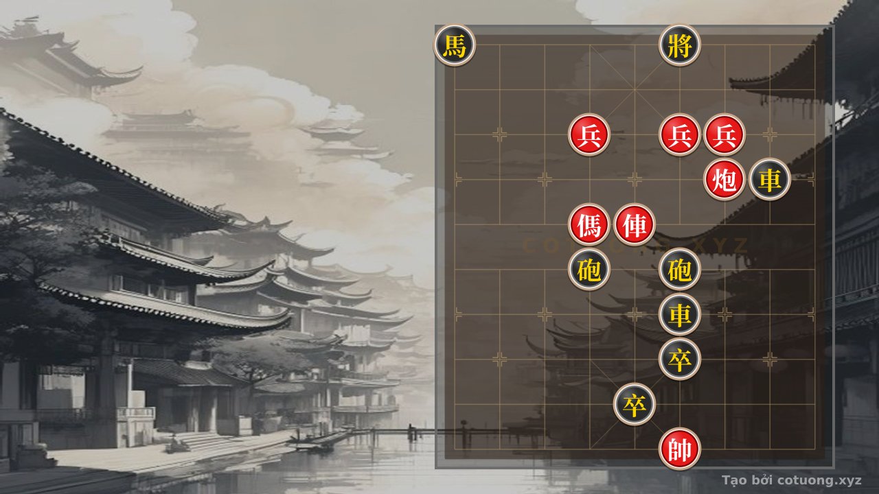 Thế cờ: Bí mật thế cờ tướng: Đỏ tìm đường ngắn nhất để kết liễu Đen trong 3 nước đi — Cờ Tướng Online