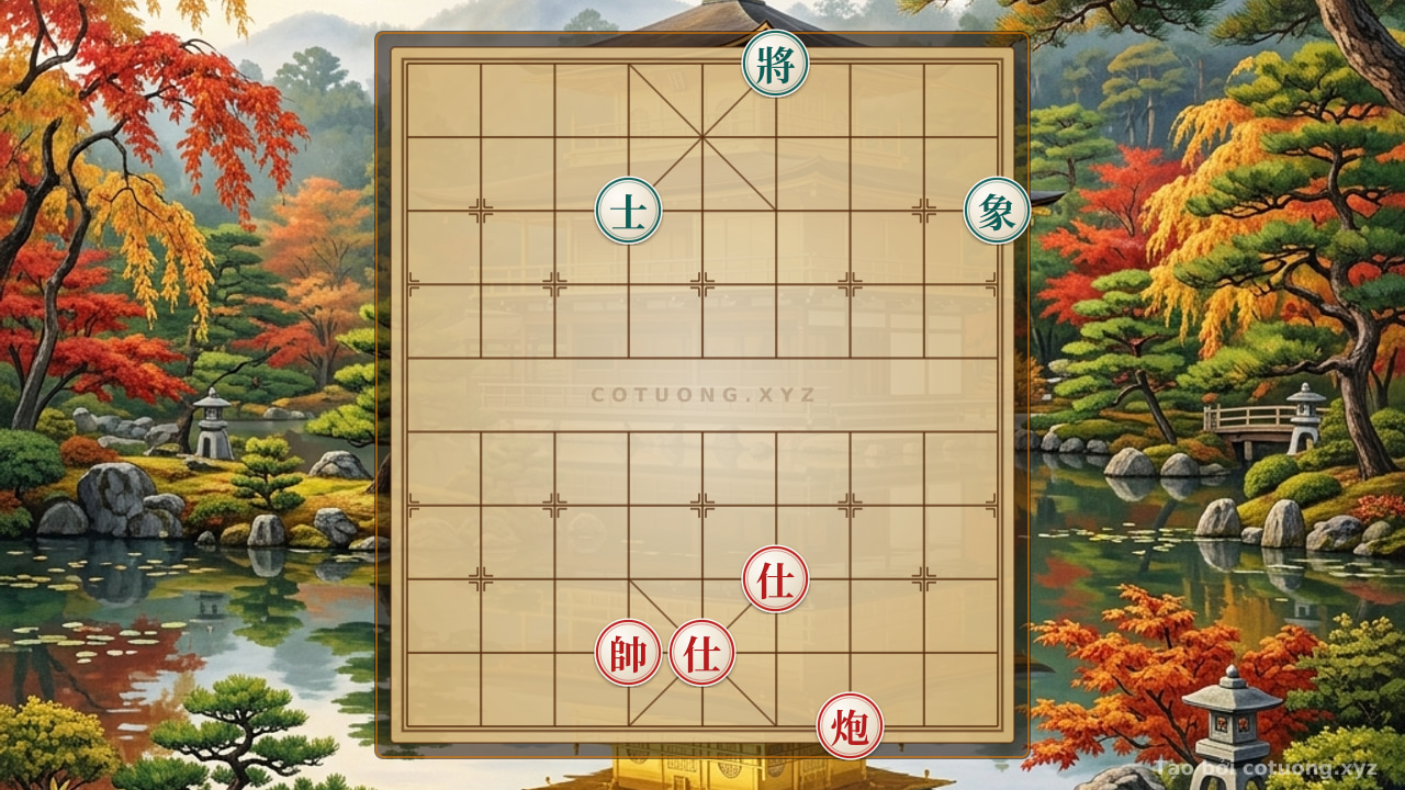 Thế cờ: Xiangqi Formation: Steady Defense Against the Red Wave — Cờ Tướng Online