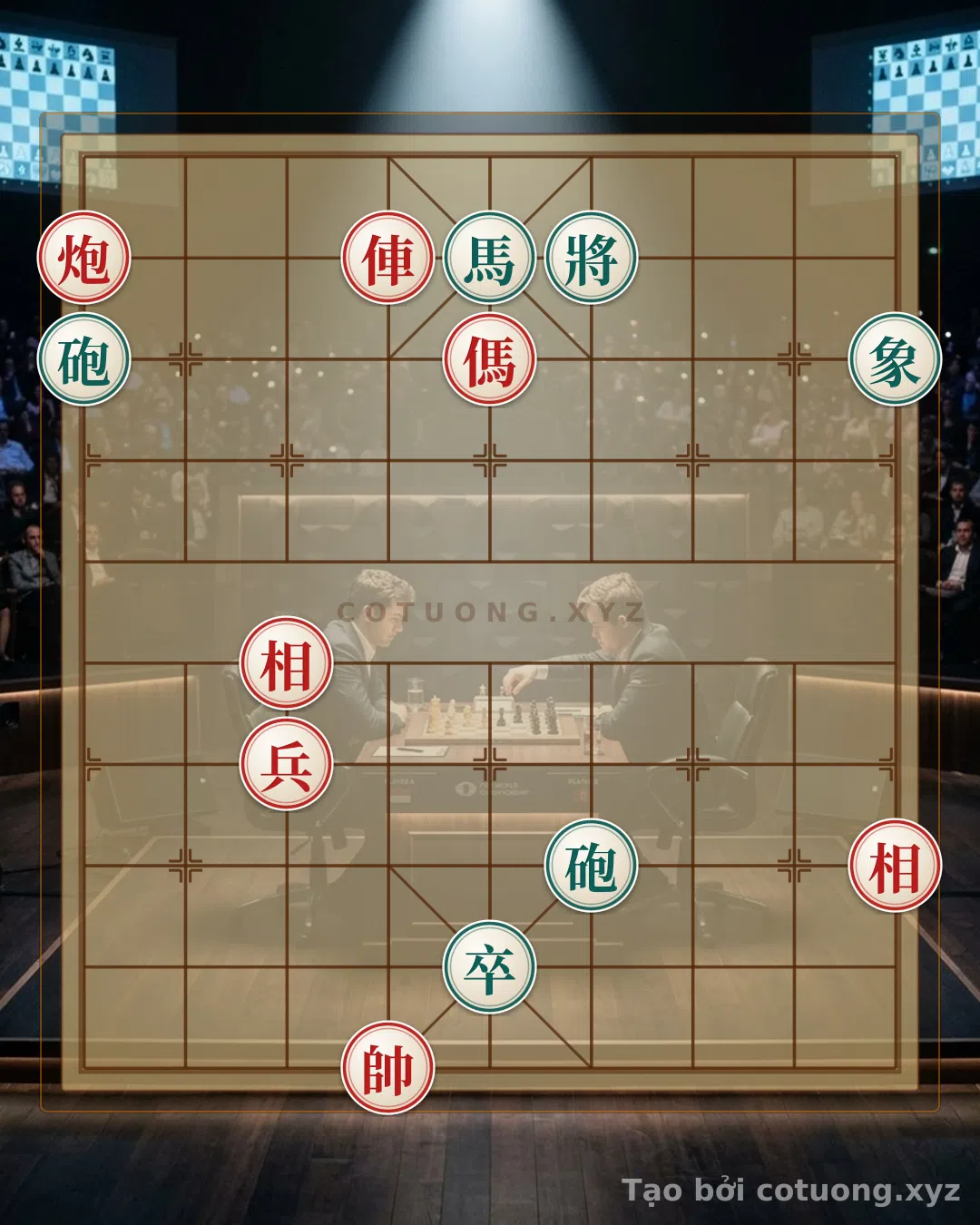 Thế cờ: Red Cannon at 9th File, 9th Rank: The Secret of the Lone Red Chariot in Xiangqi — Cờ Tướng Online