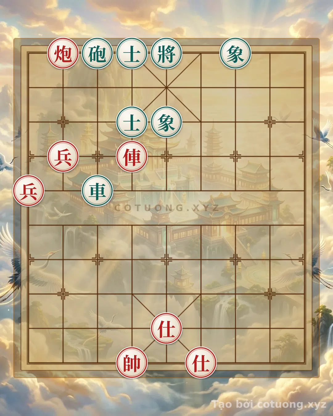 Thế cờ: Endgame Mastery: Rook Cannon 2Pawns 2Advisors vs. Rook Cannon 2Advisors 2Elephants - Intellectual Challenge — Cờ Tướng Online