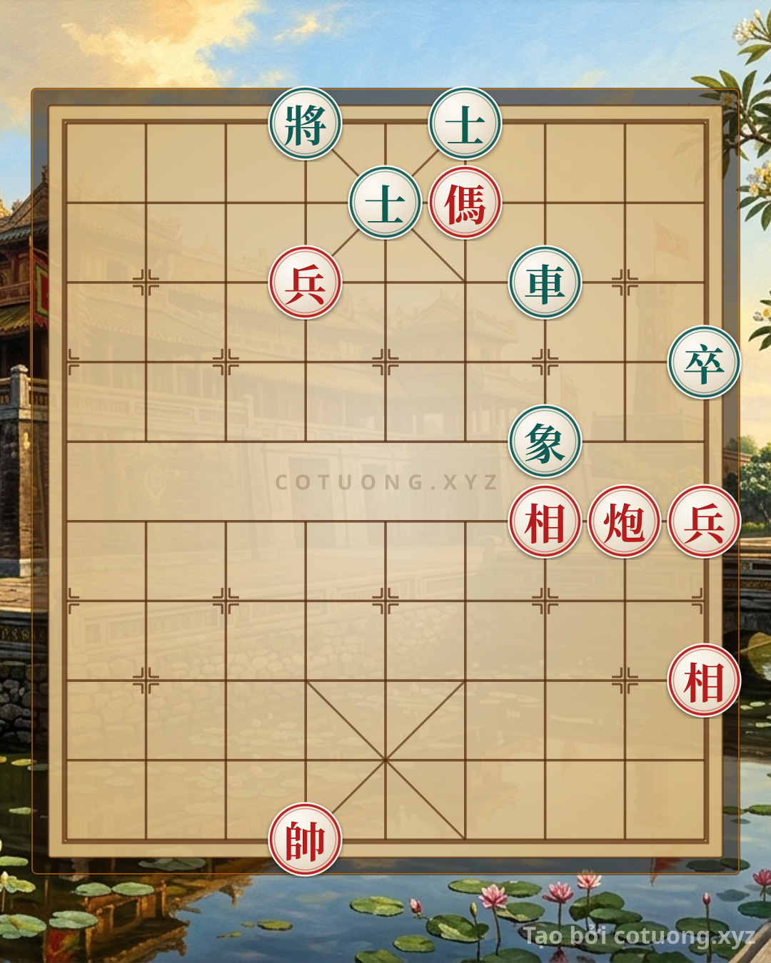 Challenge: Red General: Defensive Strategies Against a Single Black Chariot - Can you solve it?