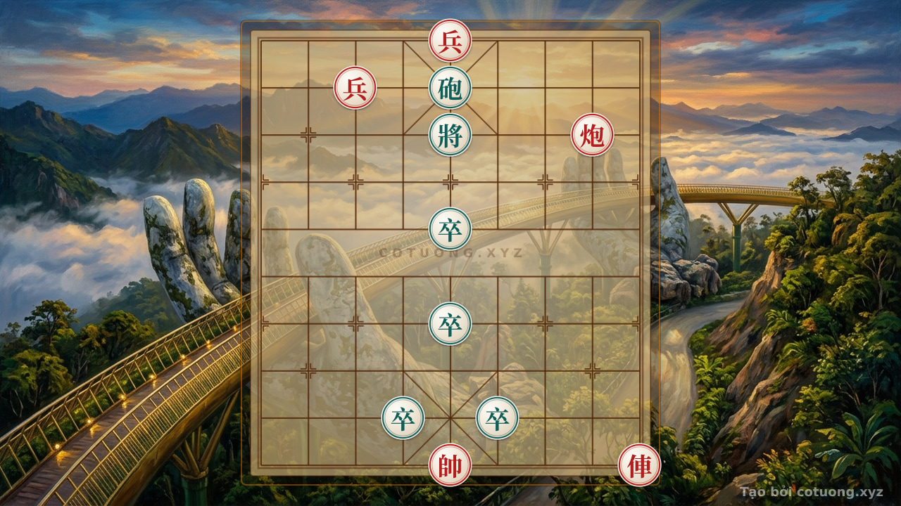 Thế cờ: The Art of Xiangqi: The Rook-Cannon Crushes the Cannon with Four Pawns - The Unstoppable Tactics to End the Game — Cờ Tướng Online