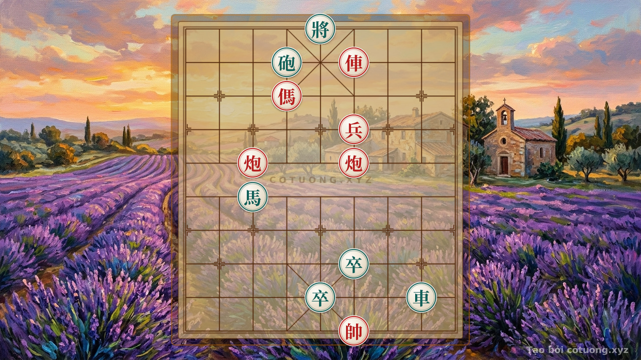 Thế cờ: Xiangqi AI: Black's Defensive Tactics Against Red's Elephant-Cannon Threat — Cờ Tướng Online