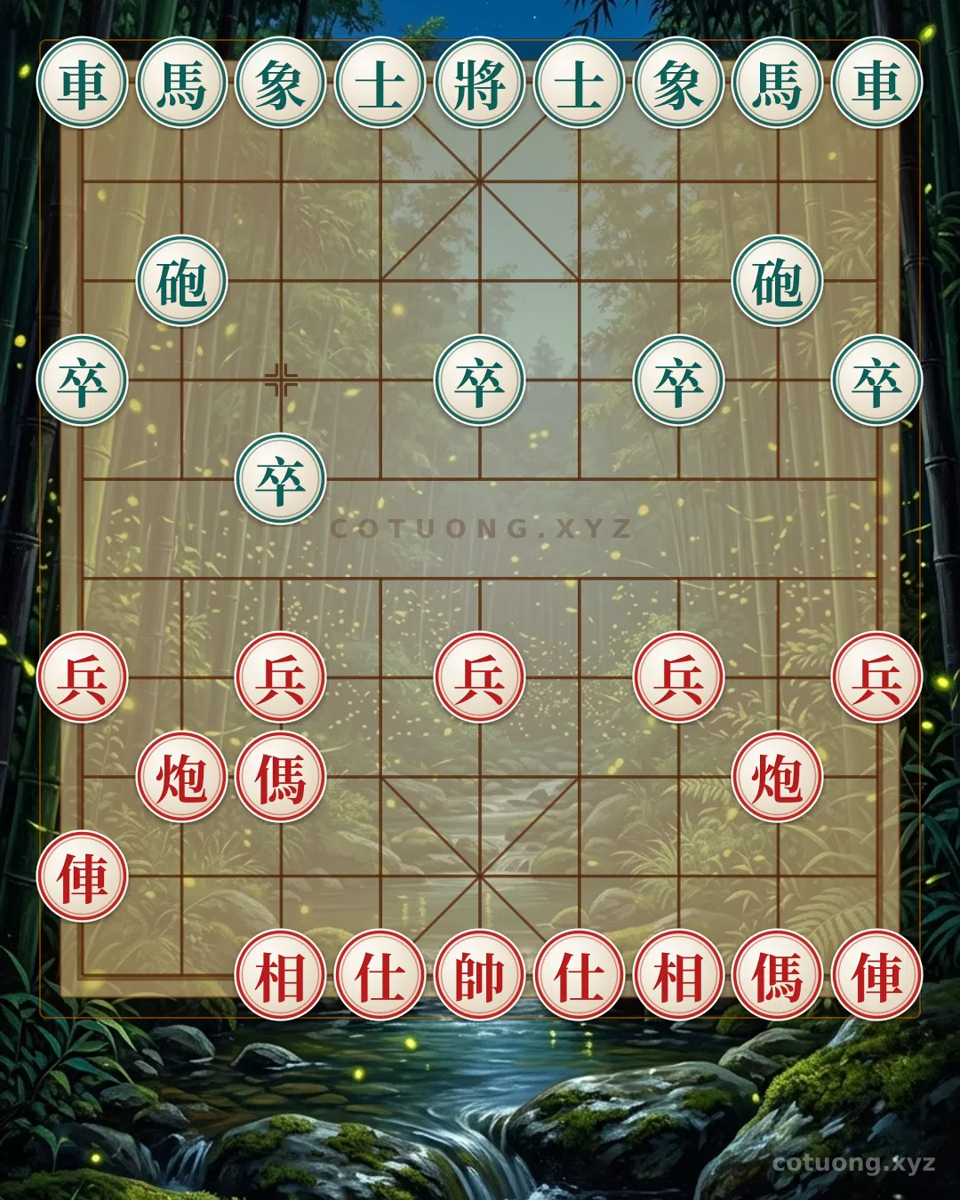 Thế cờ: Red General's Strategy: Double Horse Legs and Breaking Counterattack — Cờ Tướng Online
