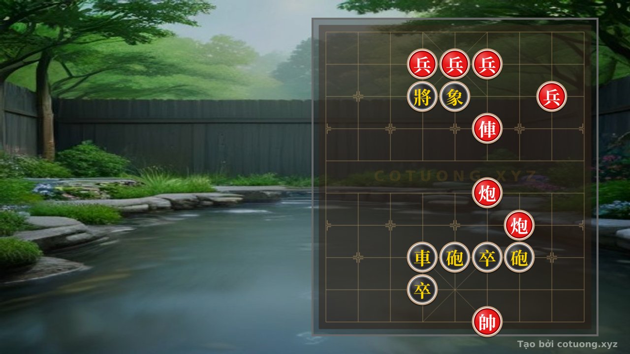 Thế cờ: Red Rook on File 4, Rank 7: The Trick to Defeat the Black General in 3 Moves — Cờ Tướng Online