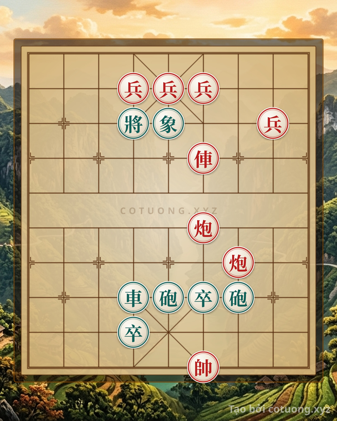 Challenge: Red Rook on File 4, Rank 7: The Trick to Defeat the Black General in 3 Moves - Can you solve it?