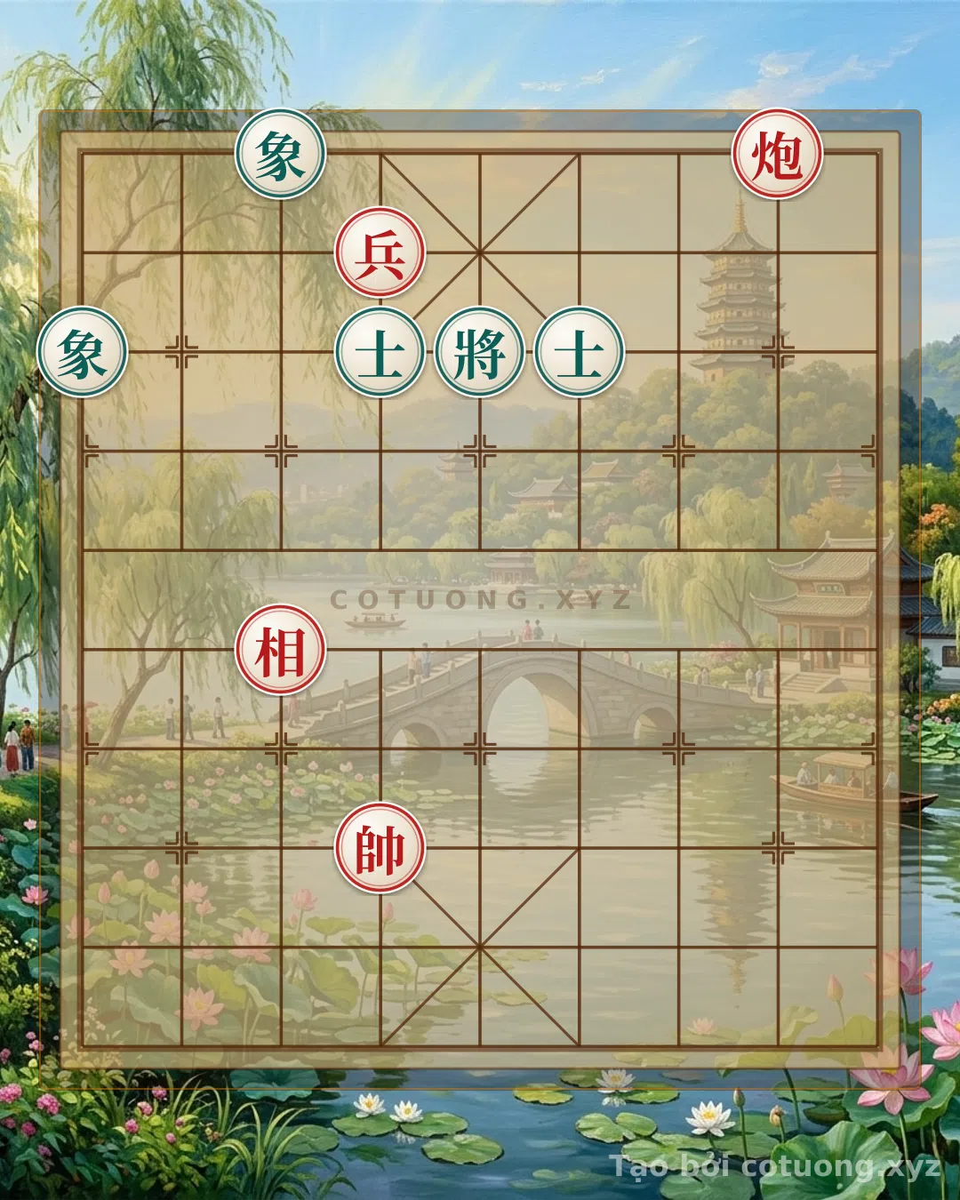 Thế cờ: Pháo Đỏ Lộ 2 - Hàng 10: 