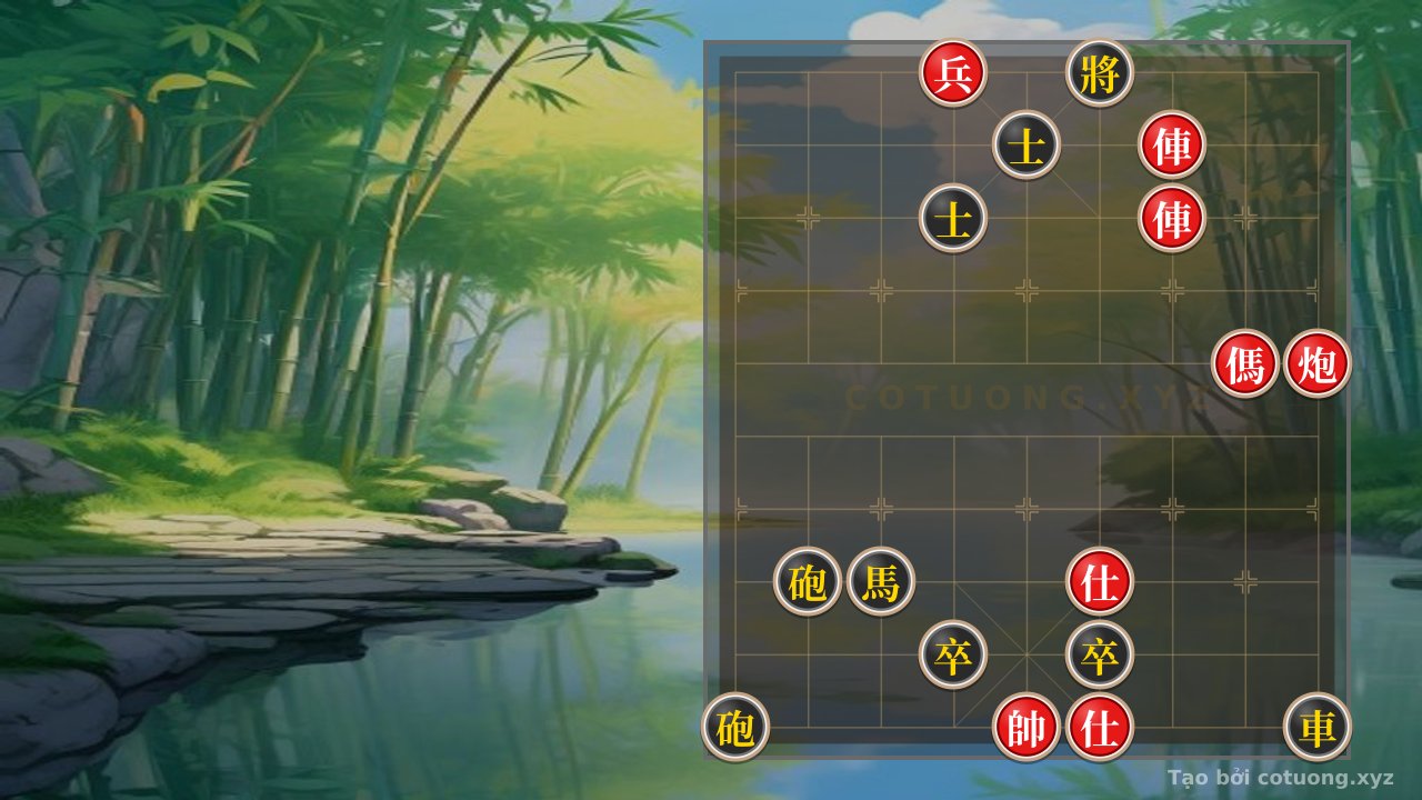 Thế cờ: Xiangqi: Strategy for Black Chariot at 9th File 1st Rank in Double Horse Face-to-Face Formation — Cờ Tướng Online