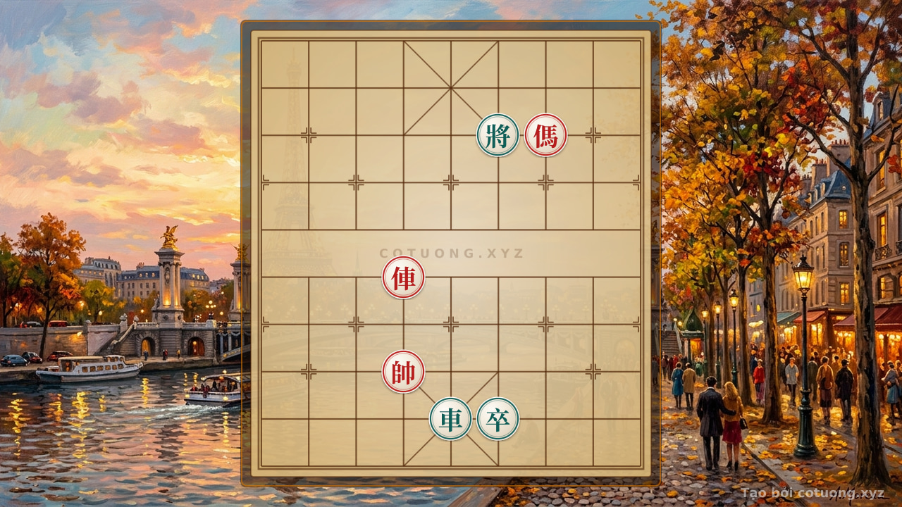 Thế cờ: Zing Xiangqi: Black Chariot Retreats to 5th Rank 2 - Red's Tactical Breakthrough — Cờ Tướng Online