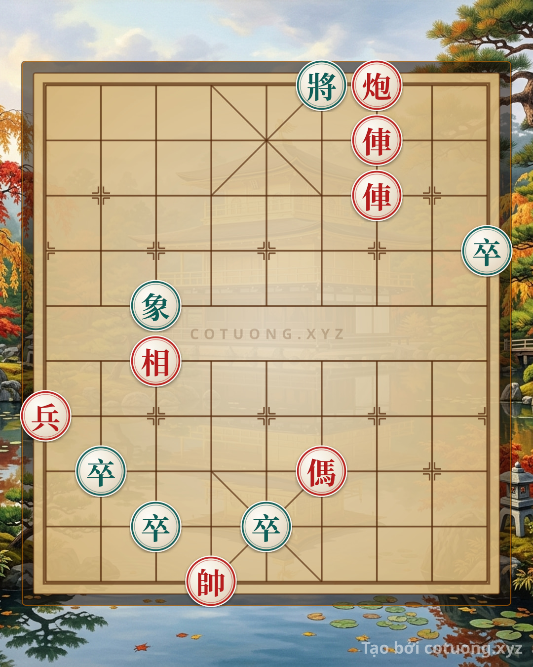 Challenge: The Divine Checkmate Trick: 2 Rooks, Cannon, and Horse Checkmate Against 4 Elephants in One Move - Can you solve it?