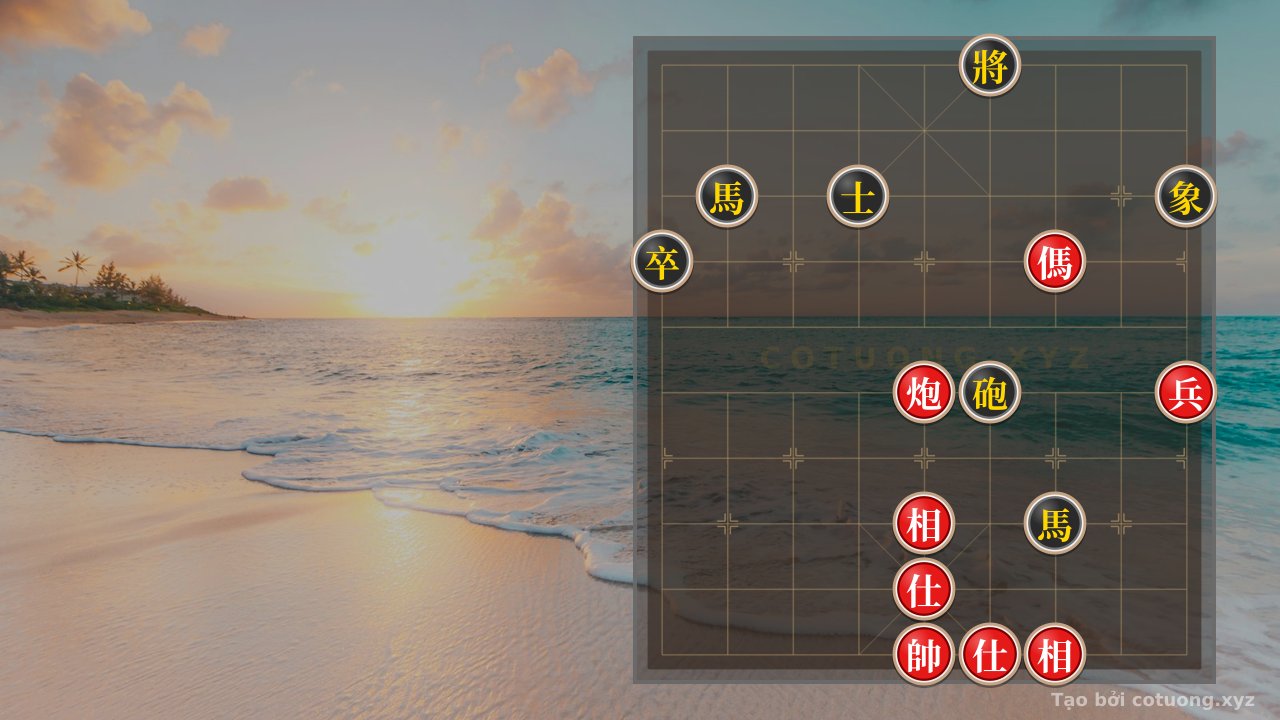 Thế cờ: Practical Attack: Cannon Horse Chariot 2 Advisors 2 Elephants vs. Cannon 2 Horses Chariot Advisor Elephant - Detailed Solution — Cờ Tướng Online