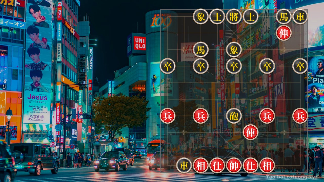 Thế cờ: Xiangqi Position: Double Horse Legs and Red Cannon - Decisive Tactics in a Level 1/10 Match — Cờ Tướng Online