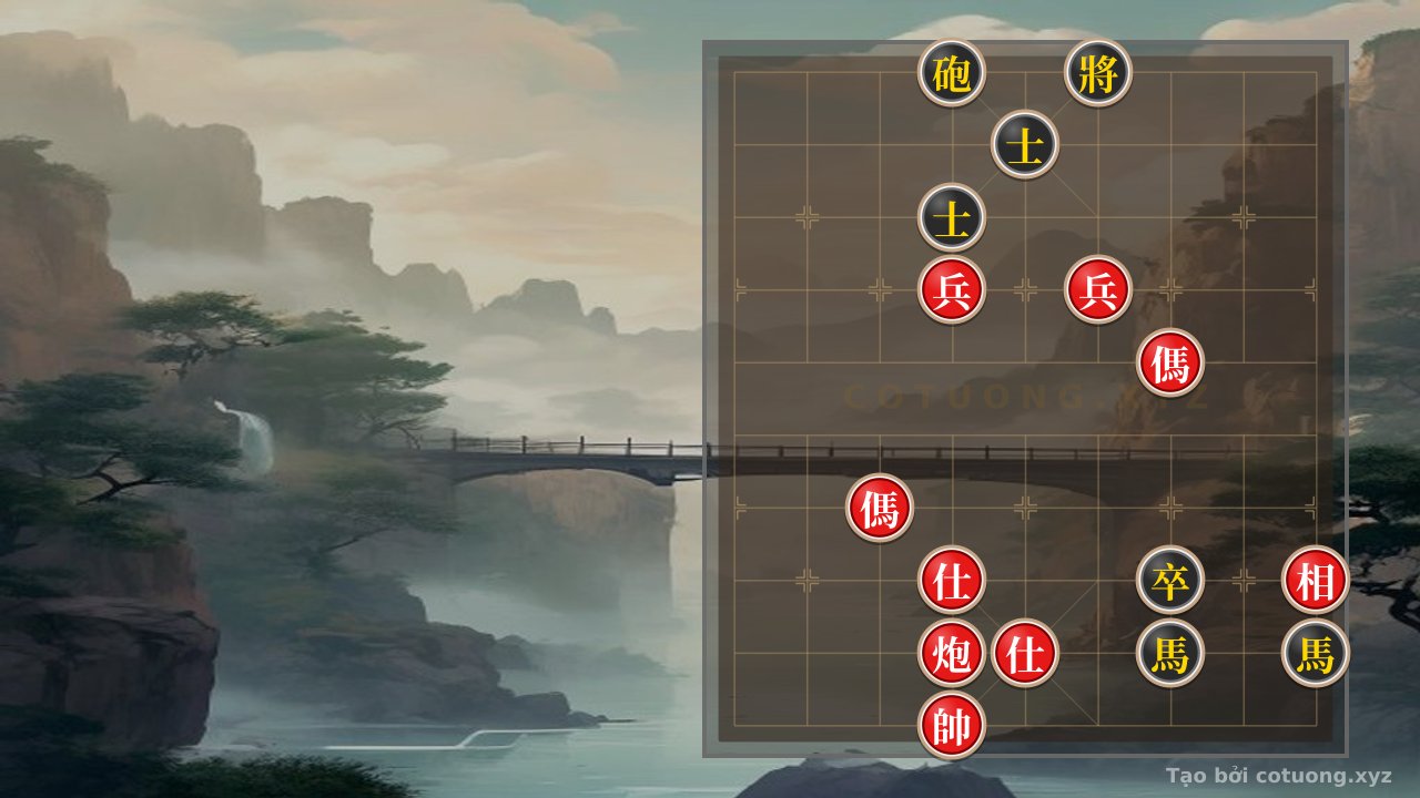 Thế cờ: Red Cannon 2 Horses 2 Pawns 2 Advisors Rook vs Black Cannon 2 Horses Pawns 2 Advisors: Elite Checkmate Exercise - First Move Advance Retreat Between Life and Death — Cờ Tướng Online