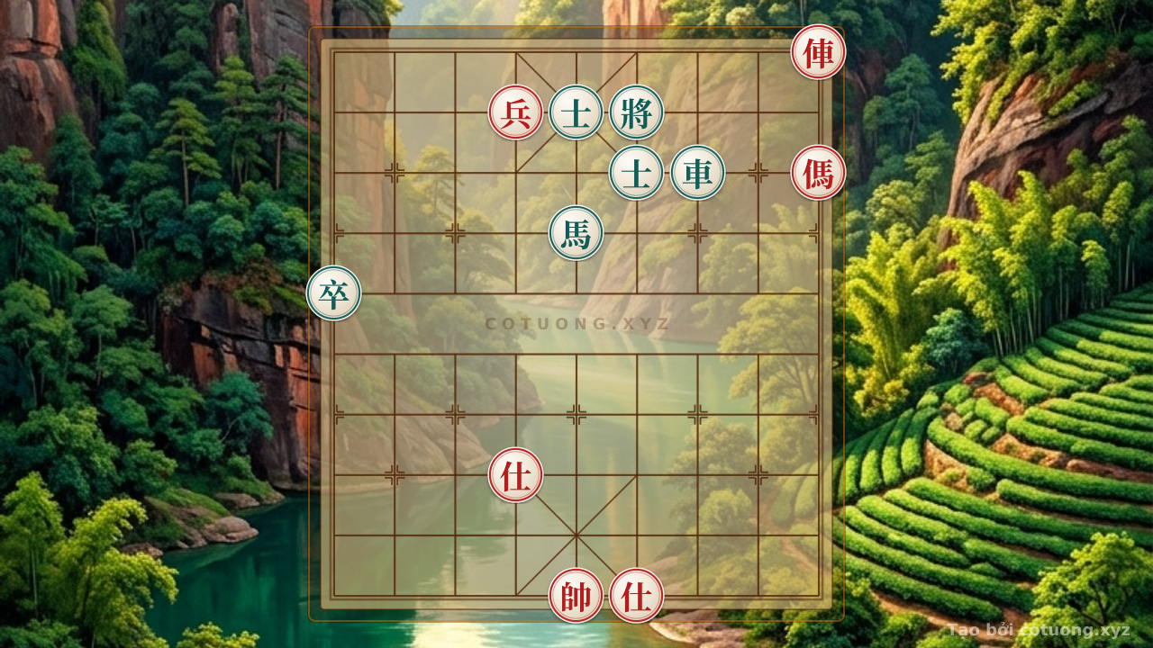 Thế cờ: BLACK COLUMN 9 READY TO ATTACK, RED NEEDS TO DEFEND HOW? (Decoding the 5/10 Critical Position) — Cờ Tướng Online