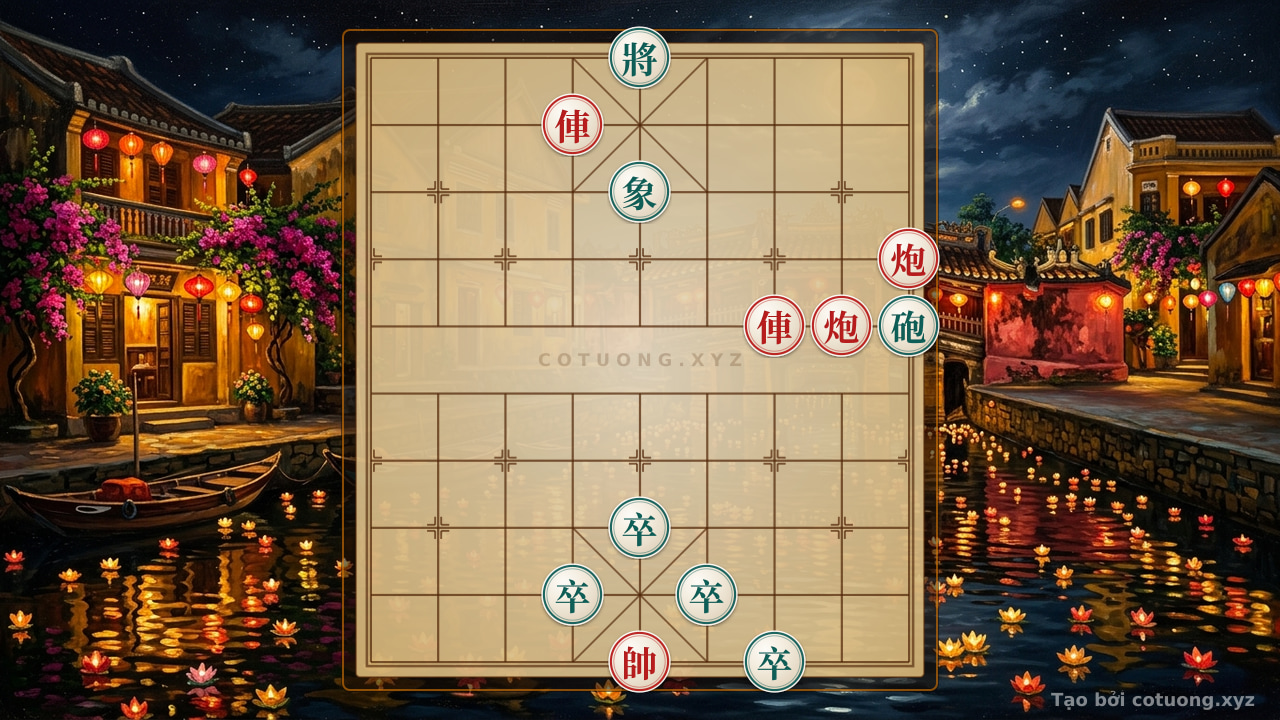 Thế cờ: The Difficult Xiangqi Formation: 2Rooks 2Cannons vs. Cannon 4Pawns Elephant - The Secret to Defeating Psychological Pressure — Cờ Tướng Online