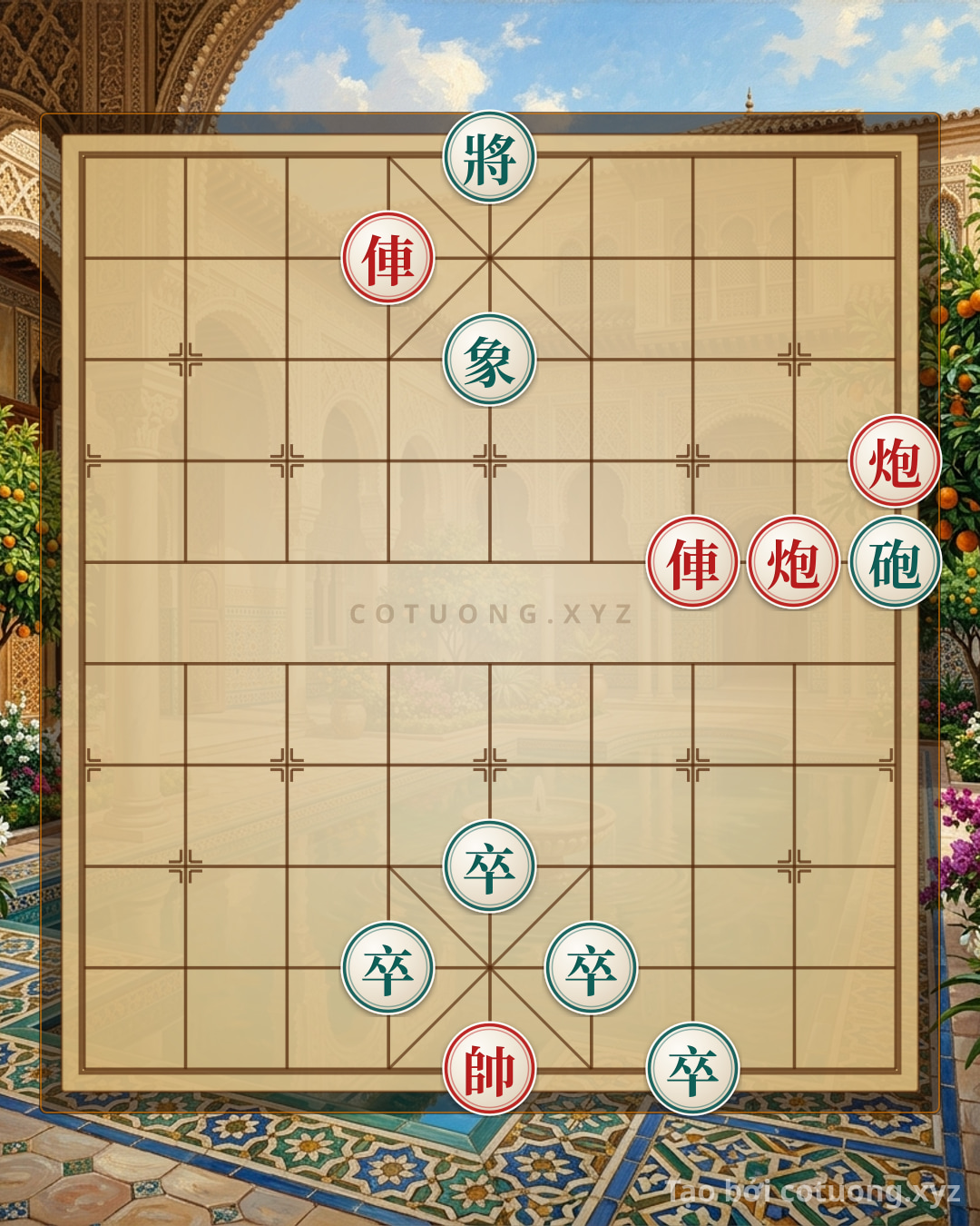 Challenge: The Difficult Xiangqi Formation: 2Rooks 2Cannons vs. Cannon 4Pawns Elephant - The Secret to Defeating Psychological Pressure - Can you solve it?