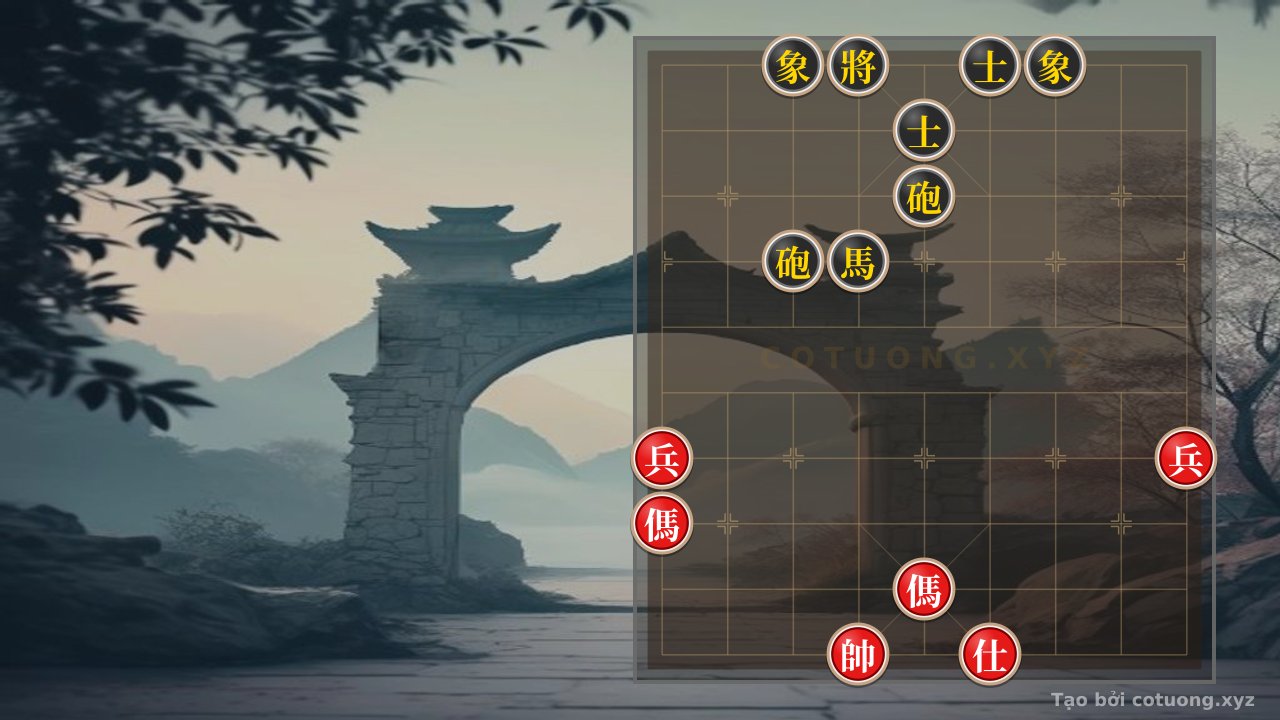 Thế cờ: Xiangqi Counterattack: Double Horse Tactics Before the Black Fortress — Cờ Tướng Online